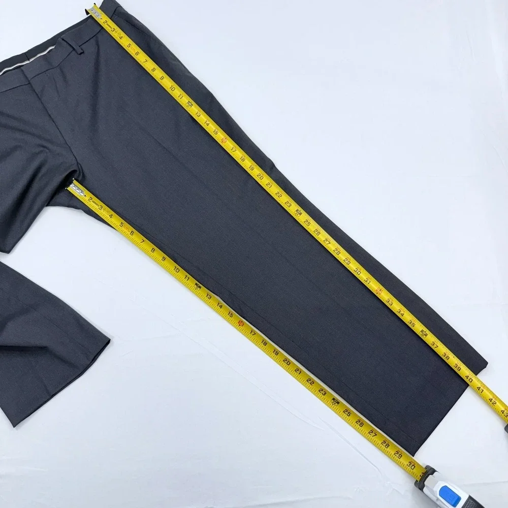 Hugo Boss 100%‎ Virgin Wool Dress Pants Mens 36x30 Trousers Gray Suit Slacks